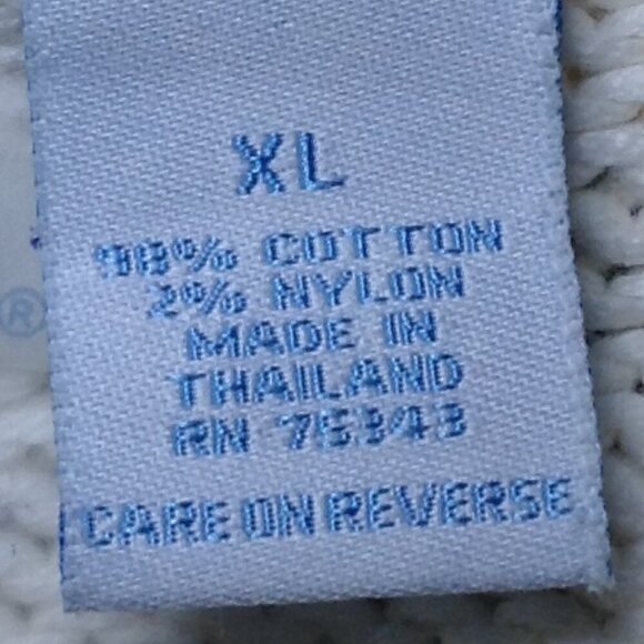 Frost Brand (Faherty) XL Cotton Sweater, Cabincore, Y2K, Gen Z, Valley Girl Chic - Picture 5 of 5